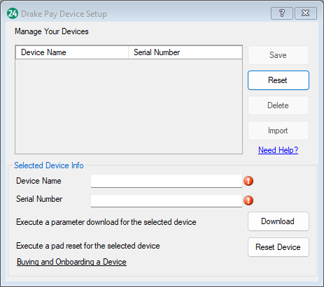 Image showing the Drake Pay device setup.